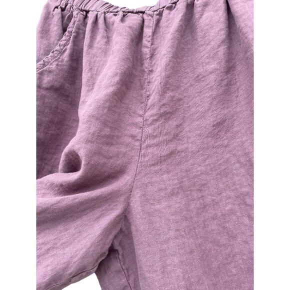 Cynthia Ashby women’s Large L Linen Lavander Pants Lagenlook Art to Wear - Picture 9 of 16